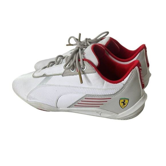 Puma Ferrari Men\'s R Cat Machine White Red Driving F1 Racing Shoes Size 8 main image 7